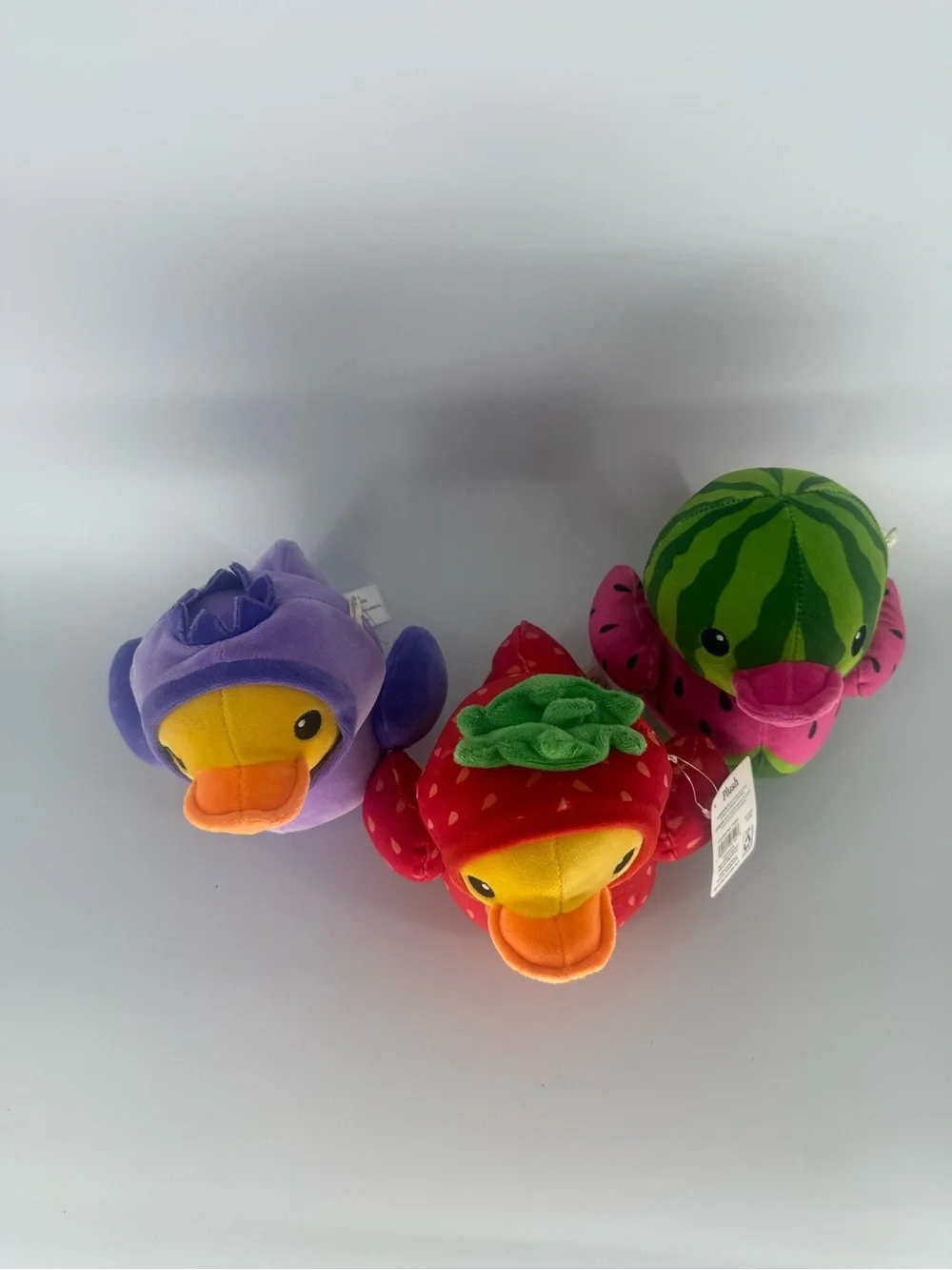 Way To Celebrate Strawberry Watermelon Blueberry Duck Plush Lot Summer Quackers